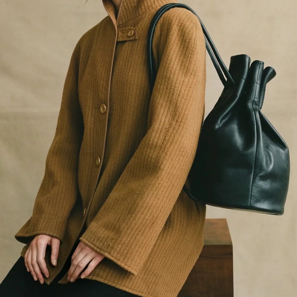 Are Studio Bell backpack in black leather